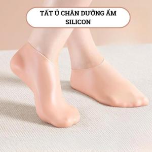Tất ủ chân silicon dưỡng ẩm chống nứt gót chống trượt mềm da co giãn tốt dùng lại nhiều lần