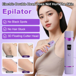 Electric double-headed epilator Electric hair removal device No skin damage Unlock smooth skin Full body hair removal painless Smooth blades