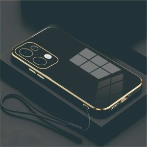 Softcase Oppo Reno 13 5G | Reno 13 Pro Case Luxury Plating Casing Silicone Stand Back Cover