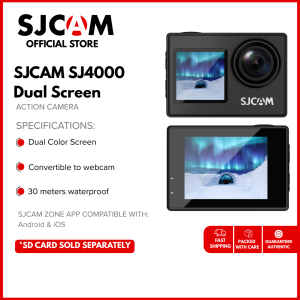 SJCAM SJ4000 Dual Screen | 4K 30FPS | Photos: 16MP | Built-in mic and speaker | Complete Mounts & Accessories