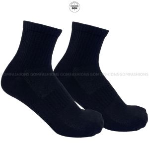 Vớ cổ trung nam nữ trơn màu tất nam nữ cổ trung chất liệu cotton dày dặn cực êm chân - GOM-KLB-TRONLUNG-1DOI