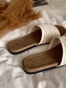 [Free Shipping] Genfecor Casual Woven Flat Sandals For Women Summer Outdoor Beach Vacation Slip-On Fisherman Shoes