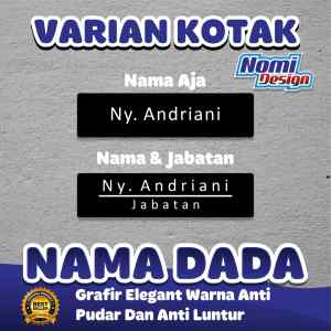 Jual Nama dada / nametag grafir elegant untuk orang umum penjabat PNS guru karyawan kantor dan lain-lain
