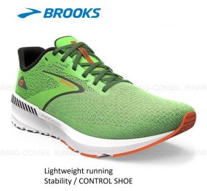 BROOKS Launch GTS 10 Green MEN (1D medium cutting) (Support/Stability)(Orthoptic friendly) Low Arch and Flat foot Marathon shoe For Running / Marathon / Long distance walking / Low Arch Flat foot type