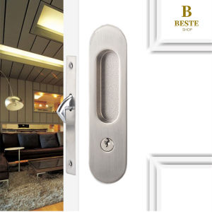 Sliding Barn Door Mortise Latch Lock Invisible Door Locks Handle with Keys for Sliding Barn Wooden Door Furniture Hardware 6.3 inches
