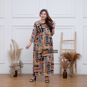 Daster Panjang Busui Friendly - Longdres Busui- Dress Busui