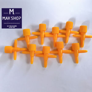 Bộ 10 Van Chữ T Chỉnh Và Chia Oxy Hồ Cá Cảnh Màu Vàng Loại Tốt Dùng Dây 4ly 5ly