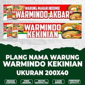 SPANDUK PLANG NAMA WARUNG WARMINDO KEKINIAN / BANNER WARMINDO TERMURAH