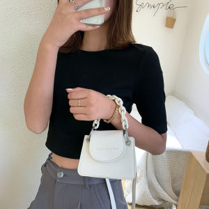 Túi xách thời trang mới nhất Hit màu Phụ nữ Túi đeo vai Chuỗi Acrylic Mini Tote PU Túi đeo chéo