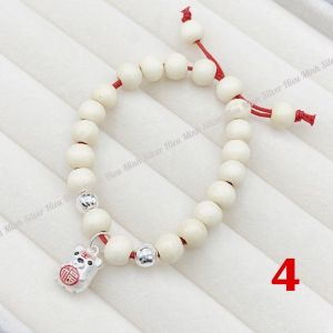 Vòng Tay Chân Cho Bé 100% Gỗ Dâu Tằm Mix Charm Bạc 925 BẠC HIỂU MINH LTE556