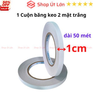 1 Cuộn băng keo 2 mặt rộng 1cm - 2cm - 3.5cm - 6cm dài 50 mét giá tại xưởng