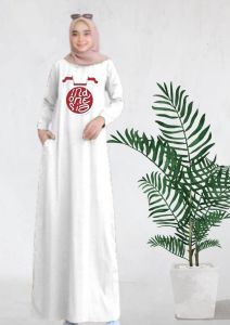 Gamis Kaos Untuk 17 Agustus Merah Putih Dres Katun Combed 24s S M L XL XXL 3XL Dress Hut RI Jumbo
