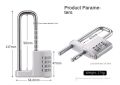 Lock Extra Long Padlock 4 Digit Combination Lock Outdoor Waterproof Password Lock For Locker Heavy Duty. 