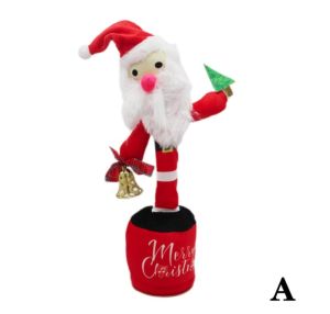 Christmas Dancing Singing Cactus Music Stuffed Toy Repeating Talking Wiggle Electric Plush Learning Recording Toys Decoration