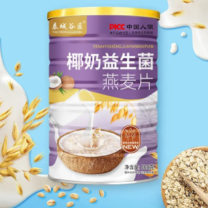 ผงทดแทนอาหาร 400 กรัม ส่วนผสมข้าวโอ๊ตผสมกะทิและโปรไบโอติกสำหรับควบคุมน้ำหนัก