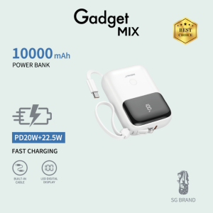 Gadget MIX P-31 10000mAh PD20W+22.5W Powerbank With Cable/ Compact And Portable/ PD20W+22.5W Fast Charging