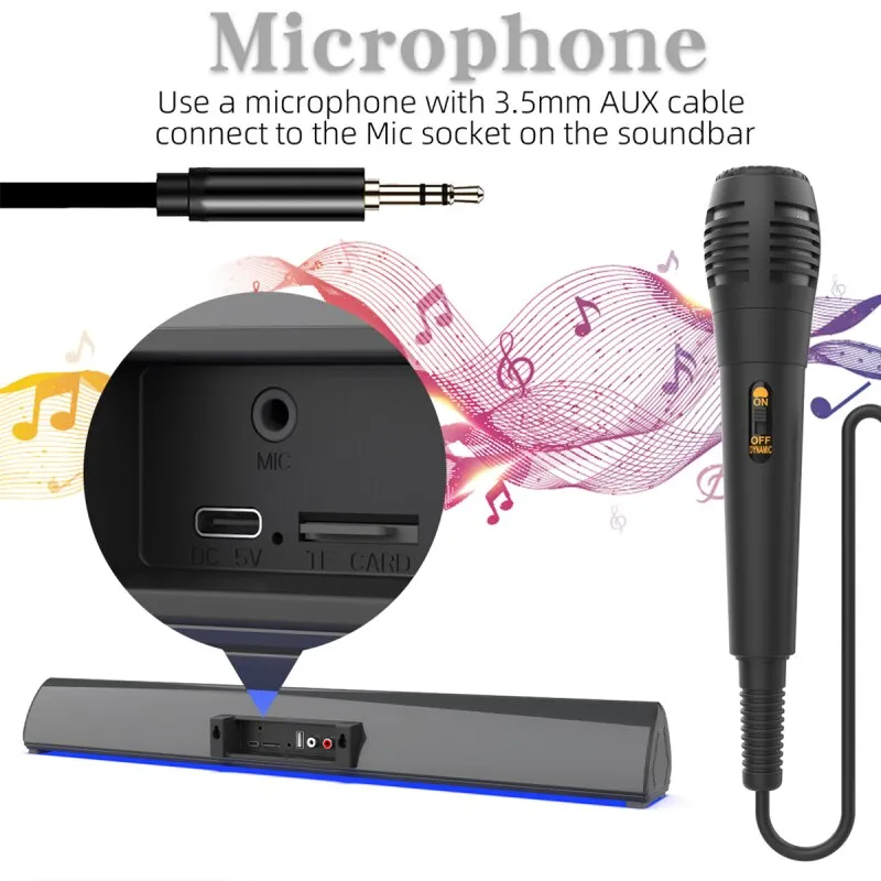 GSE Rsionch Sound Bar Karaoke with Microphone 20W Bluetooth