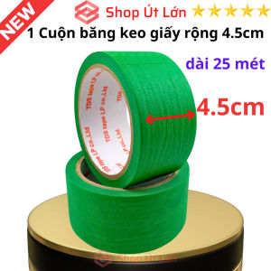 1 Cuộn băng keo giấy màu đỏ rộng 4.5cm dài 25 mét lõi giấy 3mm