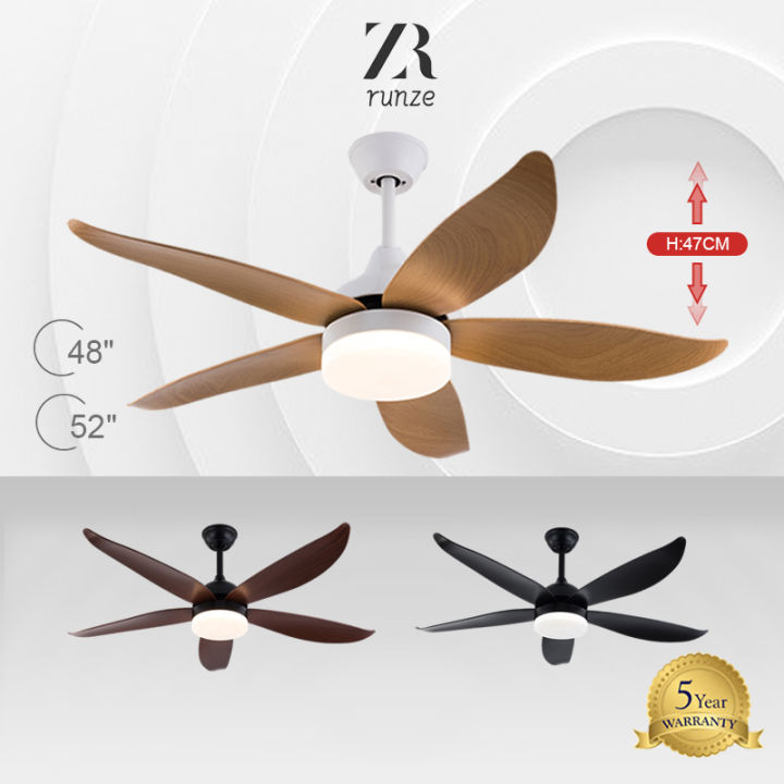 Ceiling Fan With Light 5 Blades Ceiling Fan 24W Tri Color Light Ceiling