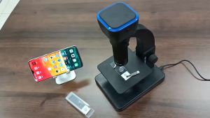 มืออาชีพ2000X 5MP HD ดิจิตอล Wifi กล้องจุลทรรศน์กล้องจุลทรรศน์ USB สำหรับอิเล็กทรอนิกส์บัดกรีด้วยเลนส์คู่