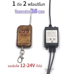 ชุดควบคุมไฟกระพริบอเนกประสงค์ 12V/24V พร้อมรีโมทคอนโทรลไร้สาย