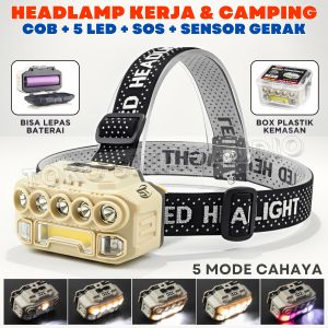 Senter Kepala Camping Kerja Berkemah Outdoor / Sensor Tangan / Tahan 12 Jam / Headlamp Premium Headlights NK-817S / NK-816S / NK-815S
