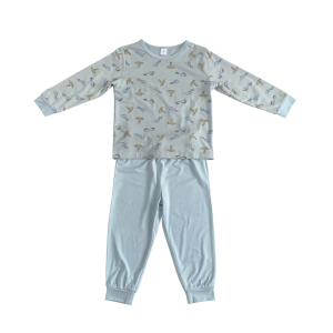 [Ne-Kids] Baby Boy Pyjamas Set - Little Dino 90% Bamboo 10% Cotton for 9 months to 4 years in a cozy room with toys.