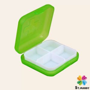 กล่องยา มินิ กล่องสีสันลูกกวาด หลายช่อง กล่องยาแบบพกพา Cross-packing pill box