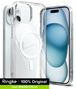 Ringke Fusion Mag Compatible with iPhone 15 Plus Case Cover Transparent Hard Back Shockproof Soft TPU Bumer