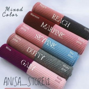 Promo ciput rajut 2 warna isi 5 pcs bandana inner Ciput rajut premium murah Daleman kerudung/ Ciput dalaman jilbab wanita hijab muslimah modern terbaru inner beauty Ciput rajut two in one Ciput rajut 2 warna 1 lusin gratis ongkir 4 warna pita rajut kaos