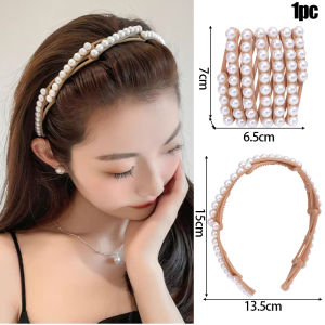 Thời trang sáng tạo có thể thu vào có thể gập lại Headband thanh lịch ngọt ngào nữ phụ nữ ngọc trai giả bờm tóc rửa mặt hairband Phụ kiện tóc