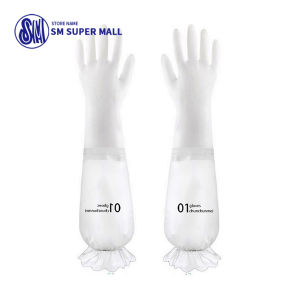 【Korean Original】New Rubber Gloves Long Sleeved Durable Waterproof Oil-resistant for Washing Multi-use Kitchen Dishwashing Housework Cleaning Tools Heavy Duty Thick Protect Gloves