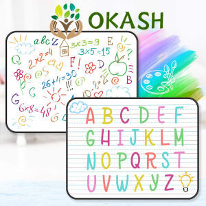 white board for kids A4 size 29*21cm Reusable whiteboard with lines blue red blue practice double-sided whiteboard (free erasable pen)