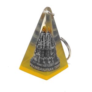 Souvenir Gantungan Kunci Candi Prambanan Limas Fiberglass Akrilik