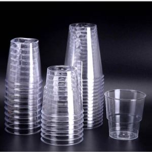 20Pcs/Pack Aviation Crystal Hard Plastic Cup Reusable Drinking Cup 200ML Drinks Cup Tea Coffee Cup