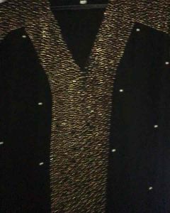 Nargis Abaya Dubai “Hanging Pearld Velvet Design