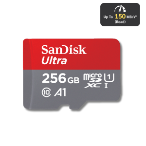 SANDISK Micro SD card Ultra 256GB (150MB/s) A1UHS-IU1C10 Sdcard ของแท้ Memory Card เมมโมรี่การ์ด ใส่ โทรศัพท์ กล้อง หน้ารถ วงจรปิด Nintendo switch