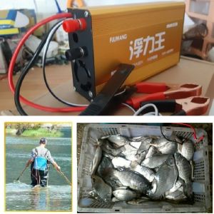 DC12V Electric Fishing Machine Fish Inverter Tilapia Fishing Fish Shocker Stunner Ultrasonic Inverter Electro Fisher