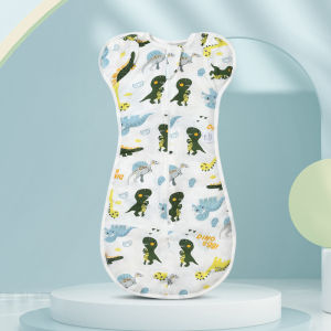 MIRACLE Bedong Bayi Katun 100% Motif Beruang - Sleeping Bag Ergonomis dengan Ritsleting Ganda untuk Perkembangan Sendi