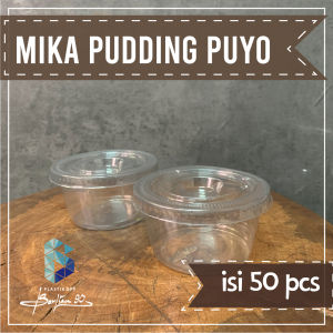 (50 pcs) MIKA PUDDING PUYO + TUTUP . MIKA PUDDING . MIKA CUP . MIKA SALAD BUAH . MIKA CUP PUDDING