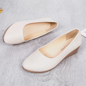 Free Shipping WomenS Black Round-Toe Shallow-Cut Work Shoes Suitable For All Seasons Available In Large Sizes In Stock