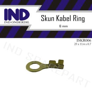 Skun-Sekun-Terminal Kabel Connector-Conector-Konektor Kuningan Ring Bulat-Bulet Besar Lubang-Lobang 6 mm-6mm