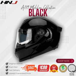 HNJ A119 (MODULAR) Full Face Helmet Dual Visor For Men And Women (WASHABLE)