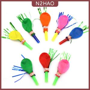 N2HAO 50 cái còi thổi đầy màu sắc rồng thổi với bóng bay cho trẻ em đồ dùng đồ chơi trang trí tiệc sinh nhật cho trẻ em