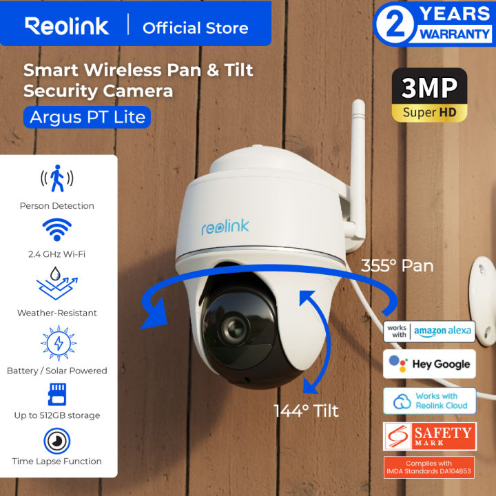 Reolink Argus PT Lite Time Lapse 3MP Outdoor Battery Wi-Fi