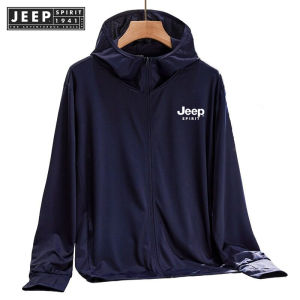 JEEP SPIRIT 1941ชุดกันแดดสำหรับทั้งหญิงและชายป้องกันรังสียูวีเสื้อกันลมมีหมวกผ้าคลุมไหล่ระบายอากาศน้ำแข็งใส่สบาย