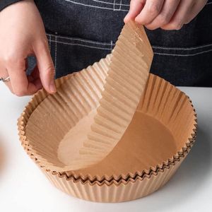 Giấy lót nồi chiên không dầu nến dạng khay 50 tờ theo khuôn phù hợp với nồi chiên không dầu đa năng tiện dụng