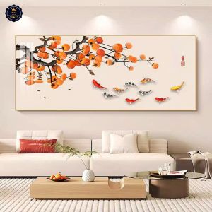 Tranh Hồng Quả Viên Mãn Tranh Canvas Tranh Tráng Gương Tranh Phòng Khách