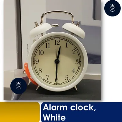 iKea antique alarm clock / table clock / Non-Ticking Quartz | Luminous Night Light Beep/Bell Alarm Snooze Function | Small Compact Classic Minimalist Design | Home Decor Living Kitchen Office Study