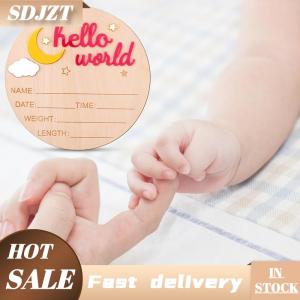 SDJZT Gỗ Chào Thế Giới dấu hiệu sơ sinh bảng thông báo sinh Dễ thương